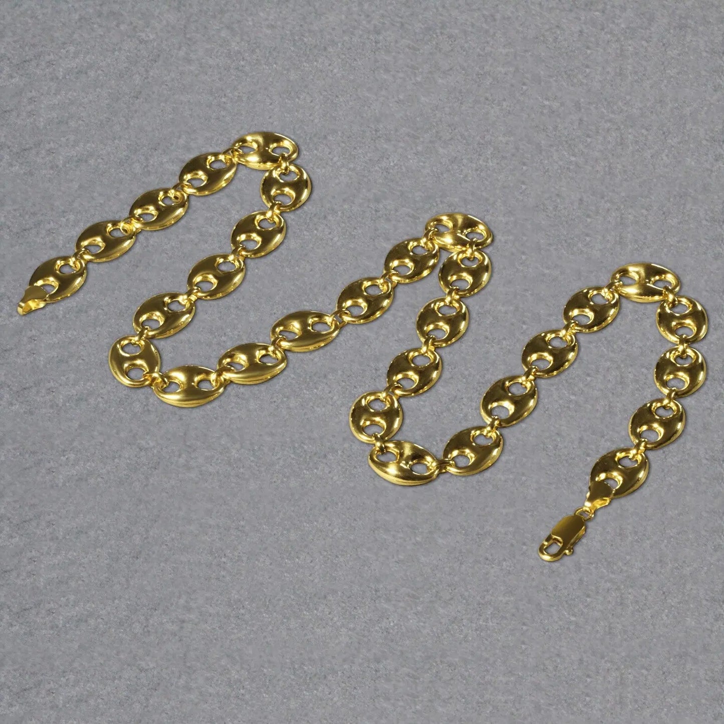 14k Yellow Gold Puffed Mariner Link Chain (11.00 mm) RCJ Chains  CELESTIA LUXE JEWELLERS