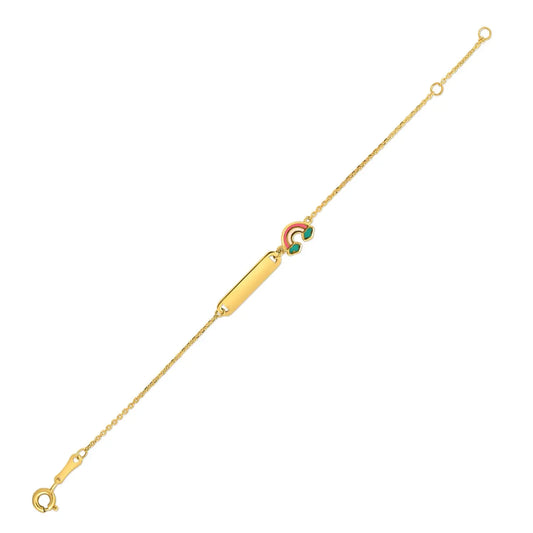 14k Yellow Gold Rainbow Childrens Bracelet (1.00 mm) RCJ Bracelets  CELESTIA LUXE JEWELLERS