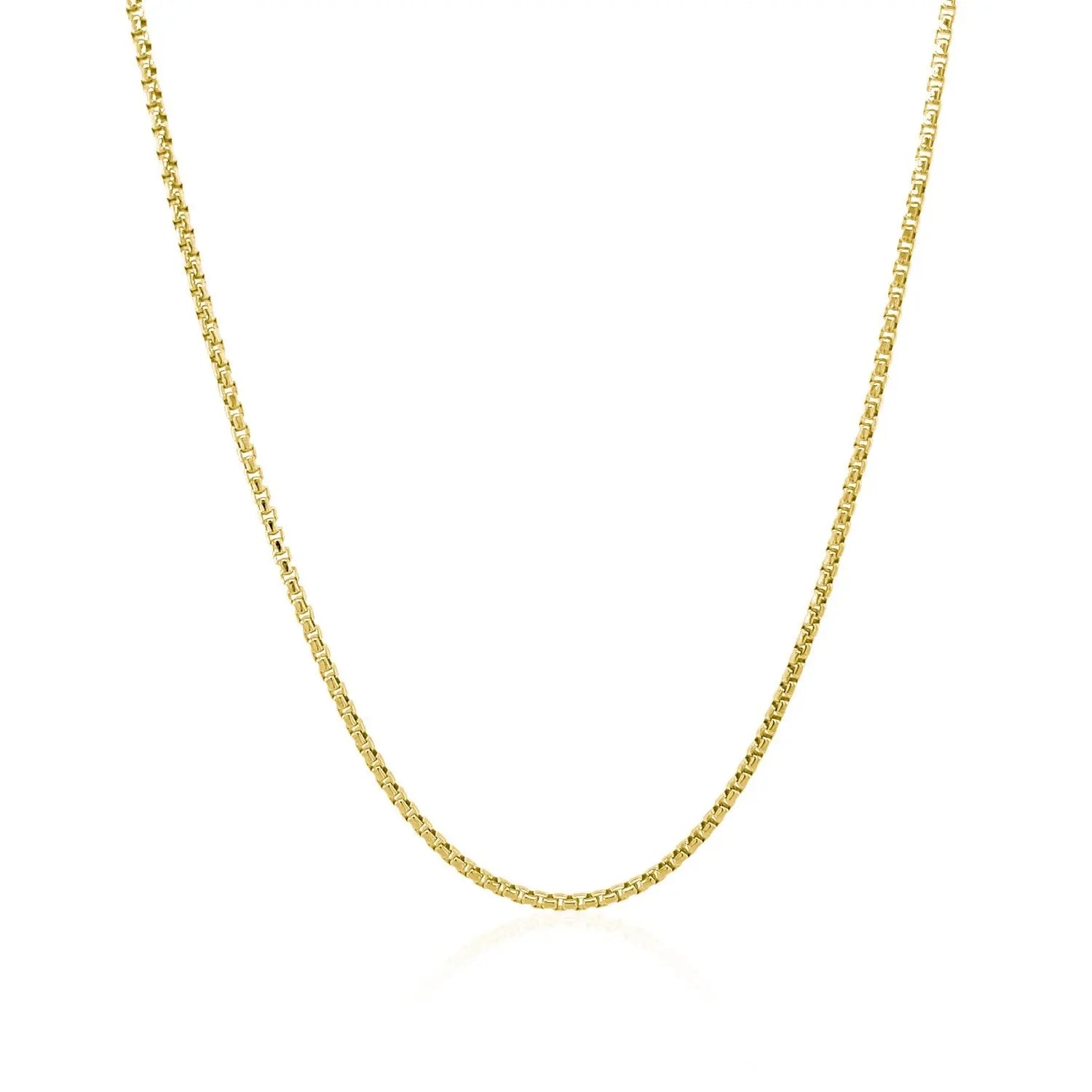 14k Yellow Gold Round Box Chain (1.3 mm) RCJ Chains  CELESTIA LUXE JEWELLERS