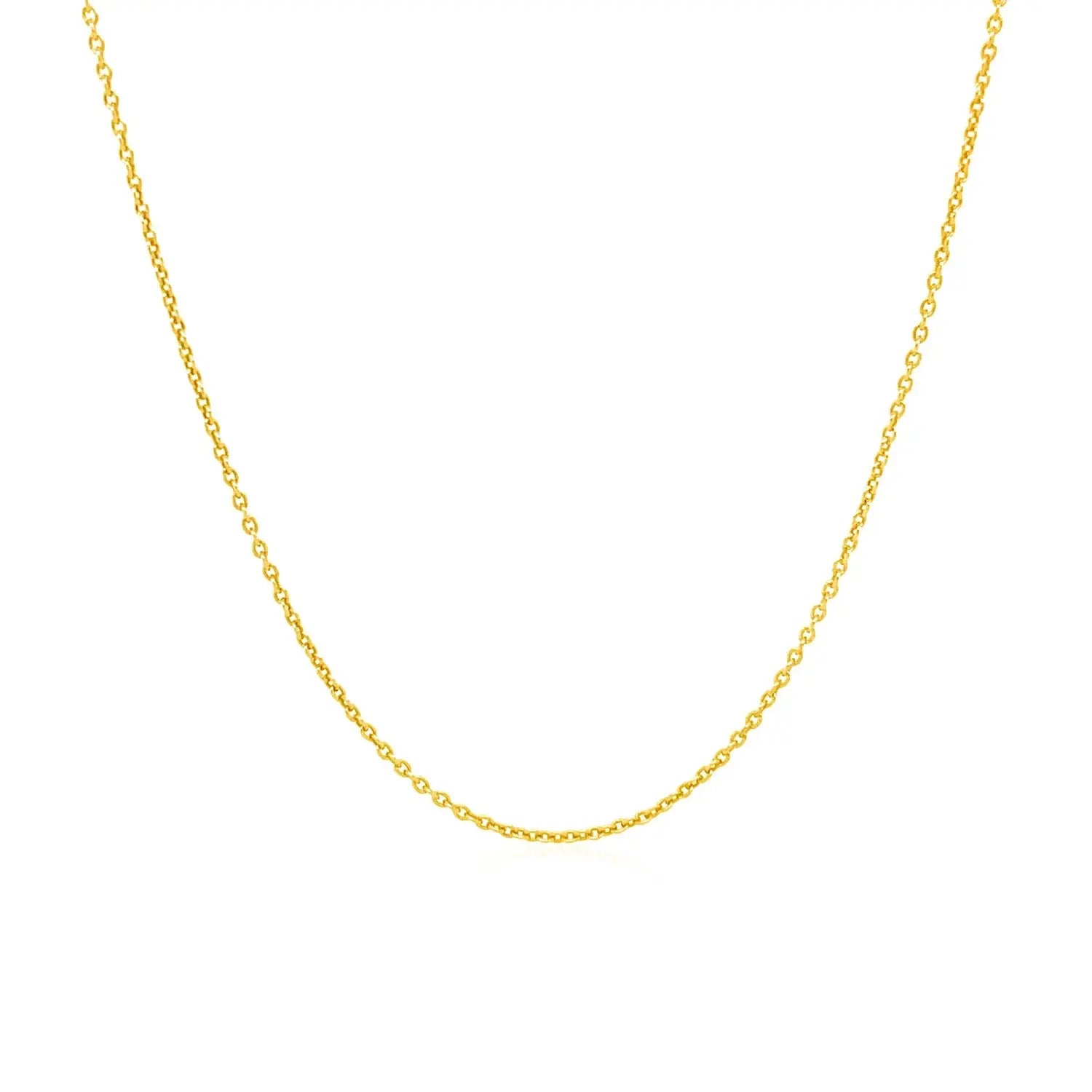 14k Yellow Gold Round Cable Link Chain (1.1 mm) RCJ Chains  CELESTIA LUXE JEWELLERS