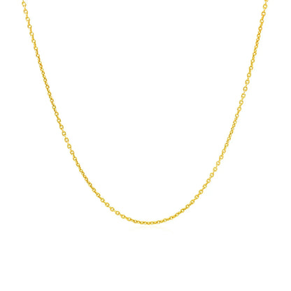 14k Yellow Gold Round Cable Link Chain (1.1 mm) RCJ Chains  CELESTIA LUXE JEWELLERS