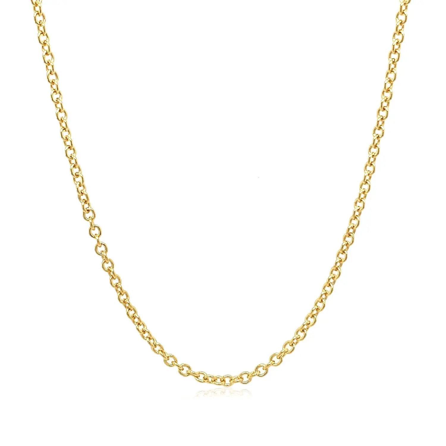14k Yellow Gold Round Cable Link Chain (1.9 mm) RCJ Chains  CELESTIA LUXE JEWELLERS