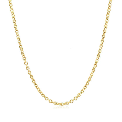 14k Yellow Gold Round Cable Link Chain (1.9 mm) RCJ Chains  CELESTIA LUXE JEWELLERS