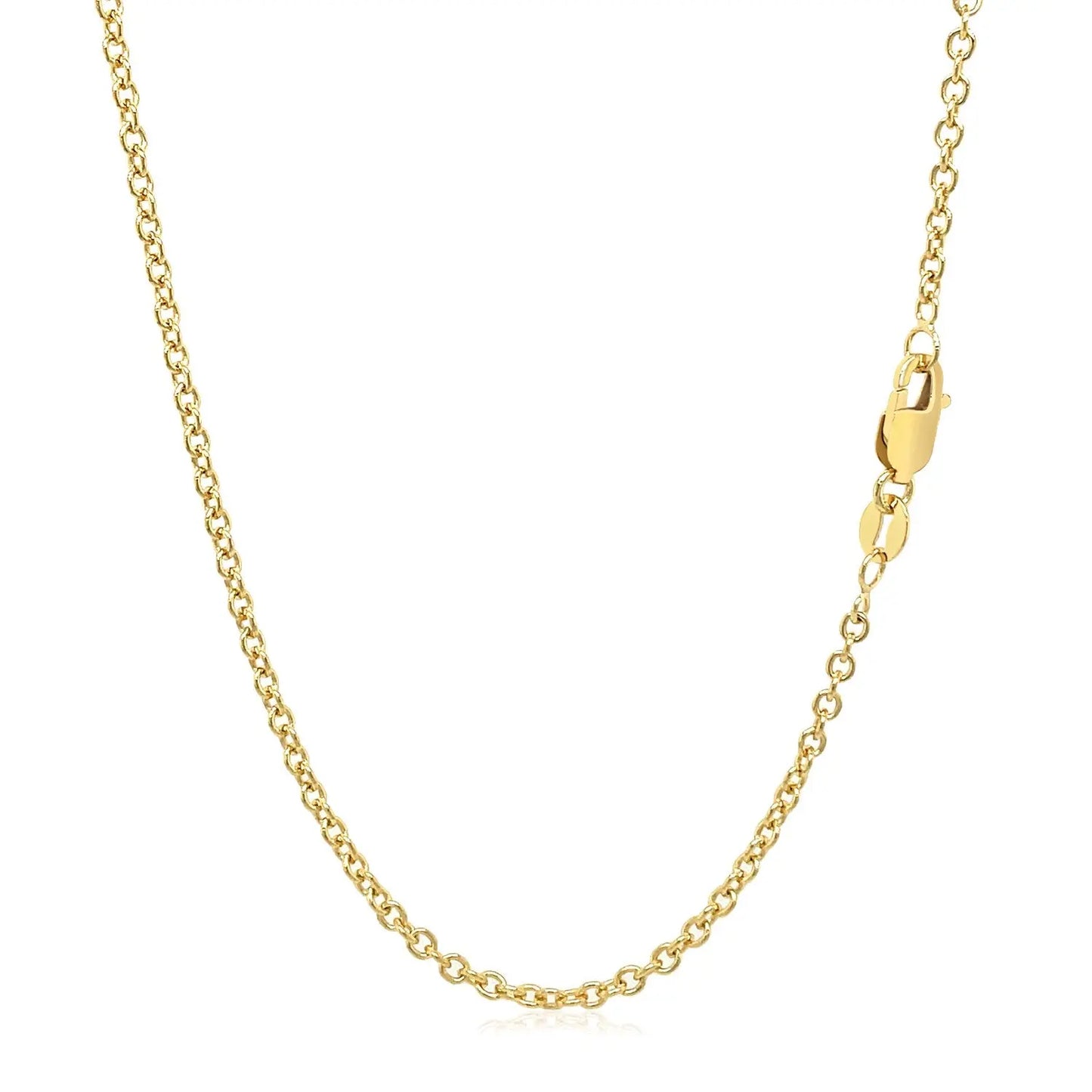 14k Yellow Gold Round Cable Link Chain (1.9 mm) RCJ Chains  CELESTIA LUXE JEWELLERS