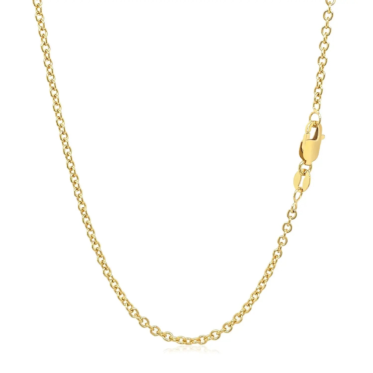 14k Yellow Gold Round Cable Link Chain (1.9 mm) RCJ Chains  CELESTIA LUXE JEWELLERS