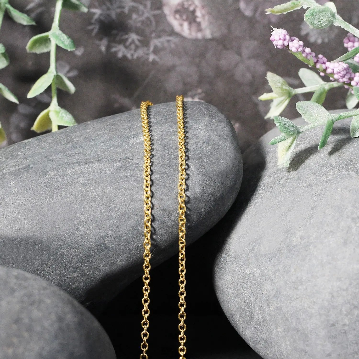 14k Yellow Gold Round Cable Link Chain (1.9 mm) RCJ Chains  CELESTIA LUXE JEWELLERS