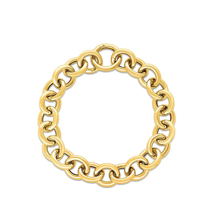 14k Yellow Gold Round Link Bracelet (11.60 mm) RCJ Bracelets  CELESTIA LUXE JEWELLERS