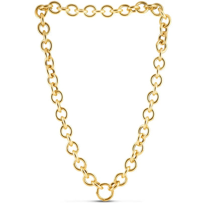 14k Yellow Gold Round Link Chain Necklace RCJ Necklaces  CELESTIA LUXE JEWELLERS