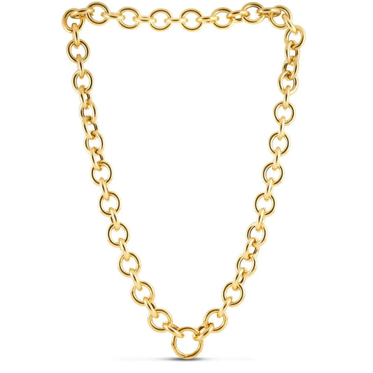 14k Yellow Gold Round Link Chain Necklace RCJ Necklaces  CELESTIA LUXE JEWELLERS