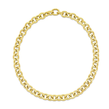 14k Yellow Gold Round Link Chain Necklace RCJ Necklaces  CELESTIA LUXE JEWELLERS