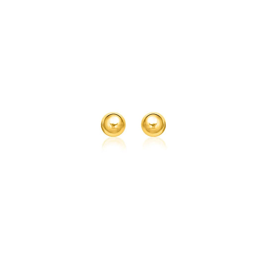 14k Yellow Gold Round Motif Stud Earrings (7mm) RCJ Earrings  CELESTIA LUXE JEWELLERS