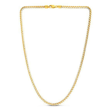 14k Yellow Gold Round Pave Franco Chain (4.00 mm) RCJ Chains  CELESTIA LUXE JEWELLERS