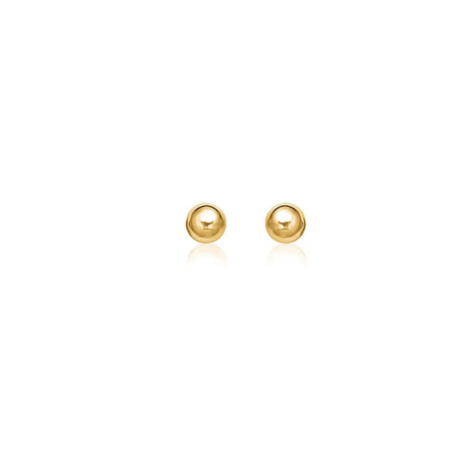 14k Yellow Gold Round Stud Earrings (5mm) RCJ Earrings  CELESTIA LUXE JEWELLERS