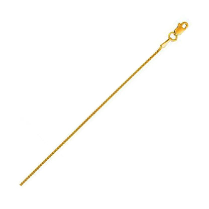 14k Yellow Gold Round Wheat Chain (0.80 mm) RCJ Chains  CELESTIA LUXE JEWELLERS
