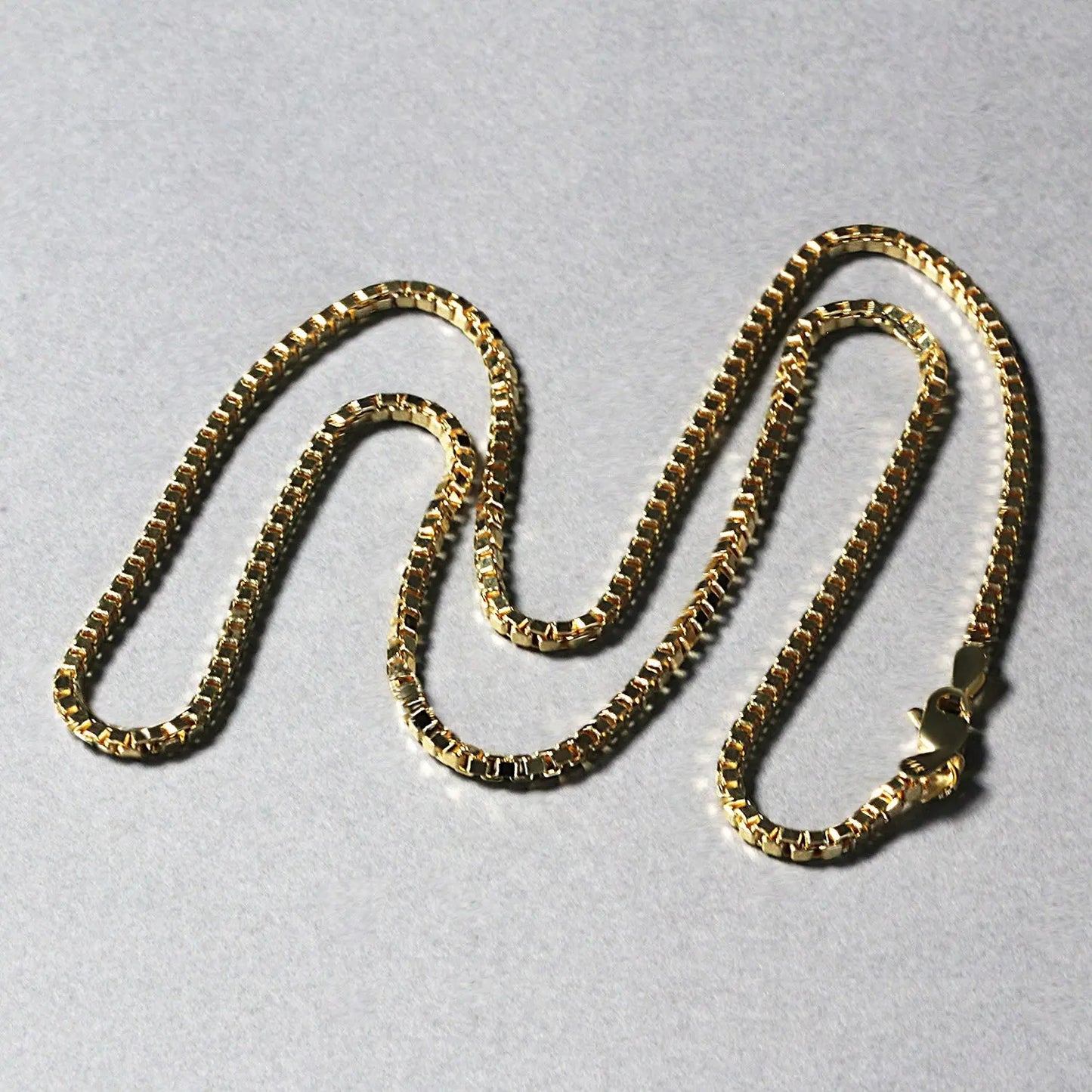 14k Yellow Gold Semi Solid Box Chain (2.10 mm) RCJ Chains  CELESTIA LUXE JEWELLERS