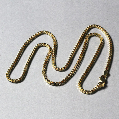 14k Yellow Gold Semi Solid Box Chain (2.10 mm) RCJ Chains  CELESTIA LUXE JEWELLERS
