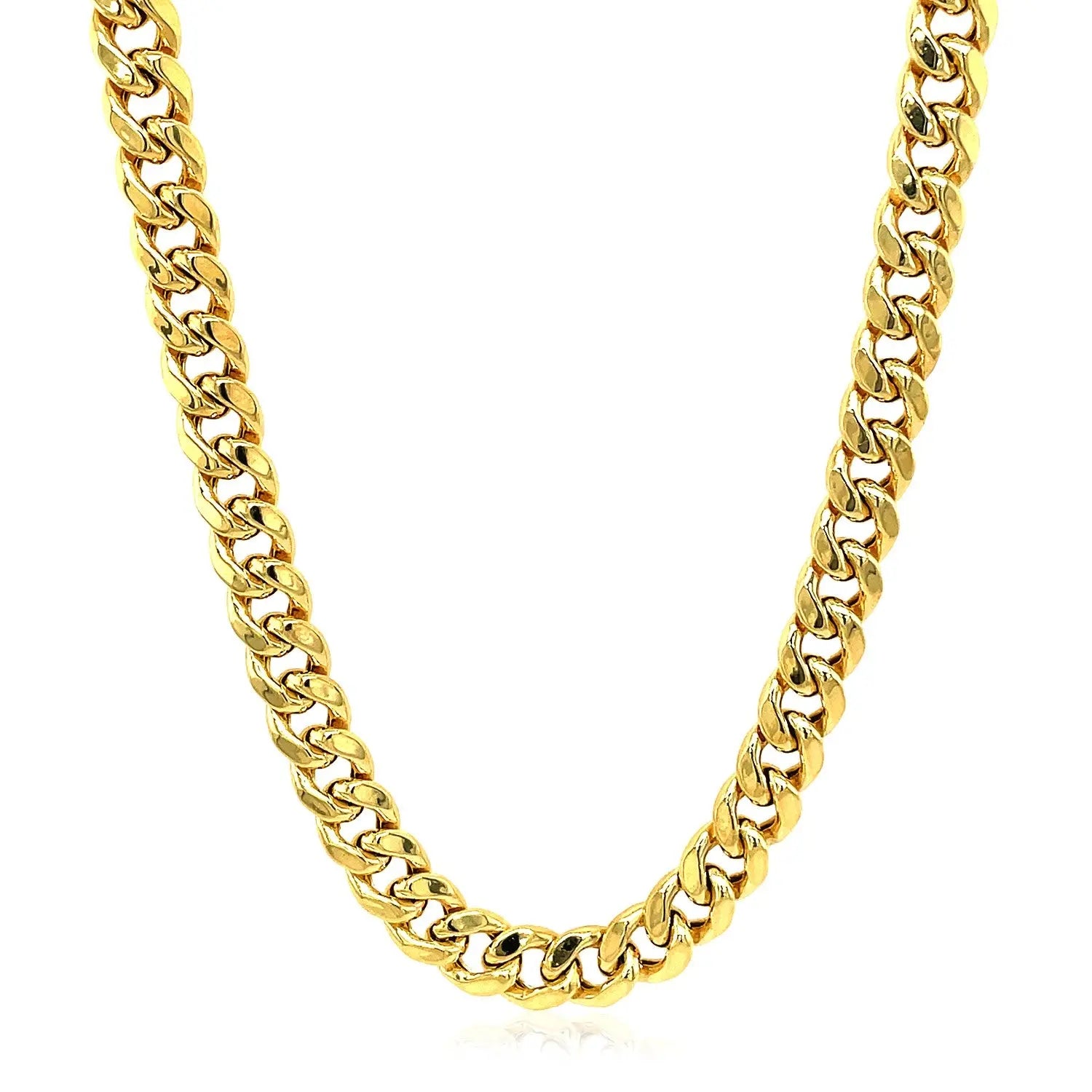 14k Yellow Gold Semi Solid Miami Cuban Chain (5.00 mm) RCJ Chains  CELESTIA LUXE JEWELLERS