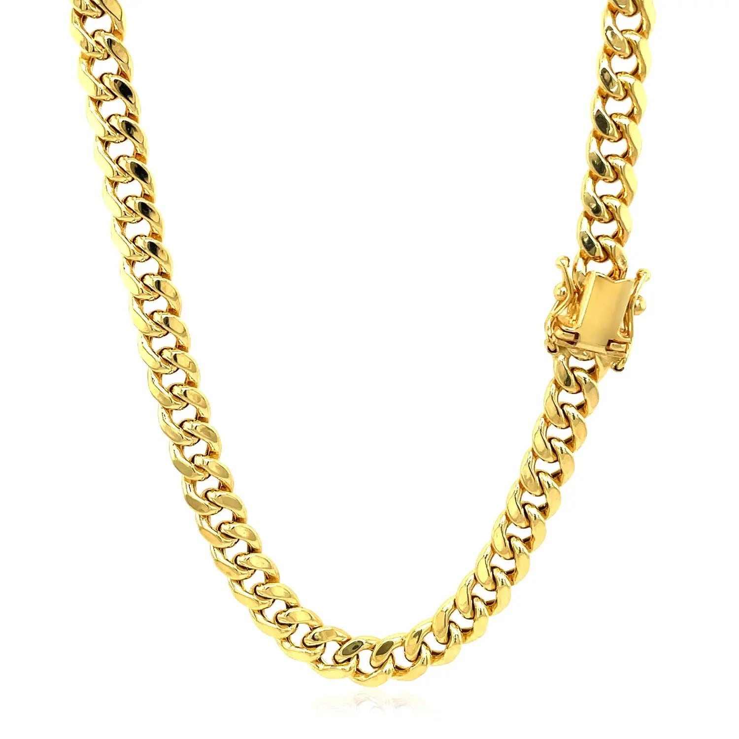 14k Yellow Gold Semi Solid Miami Cuban Chain (5.00 mm) RCJ Chains  CELESTIA LUXE JEWELLERS