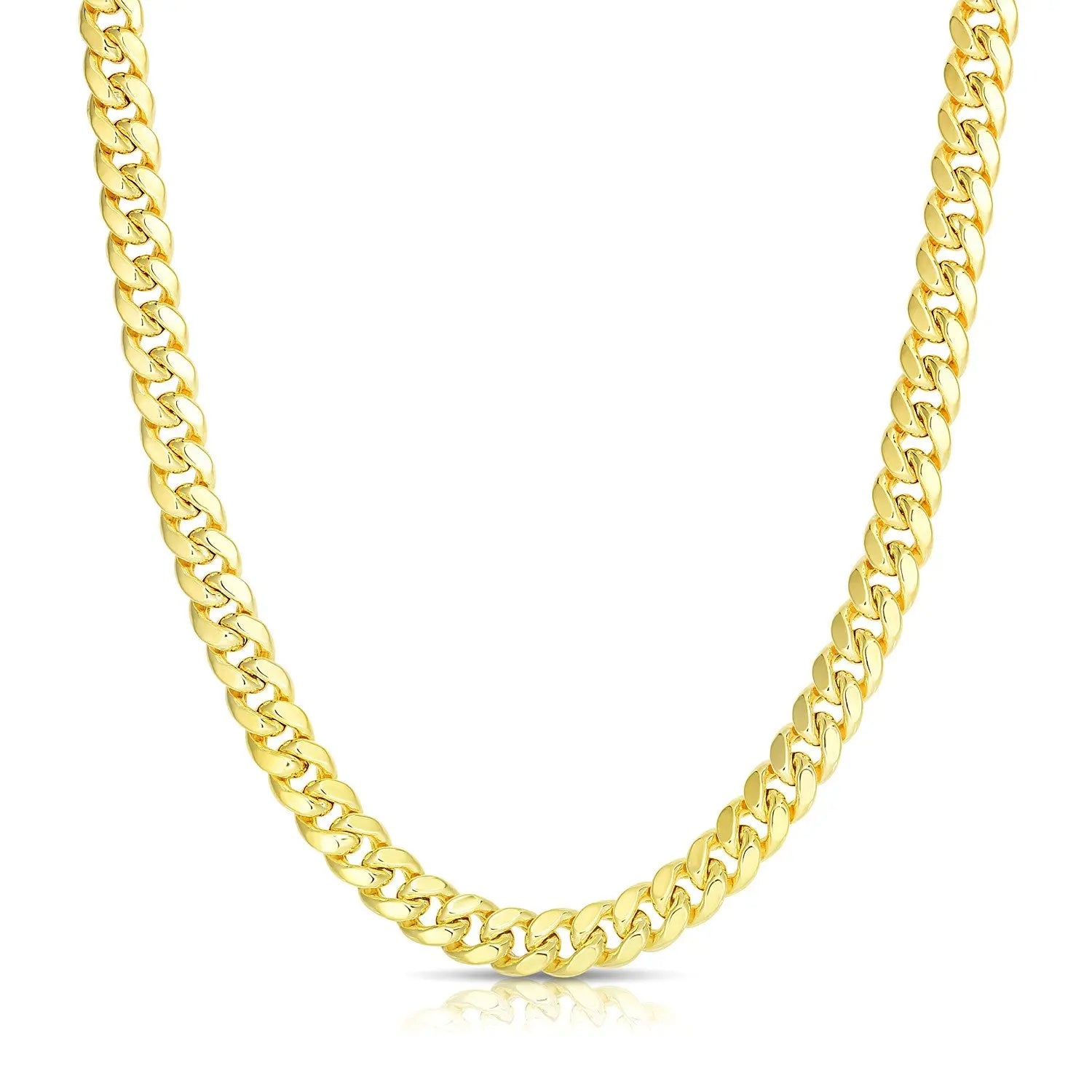 14k Yellow Gold Semi Solid Miami Cuban Chain (6.10 mm) RCJ Chains  CELESTIA LUXE JEWELLERS