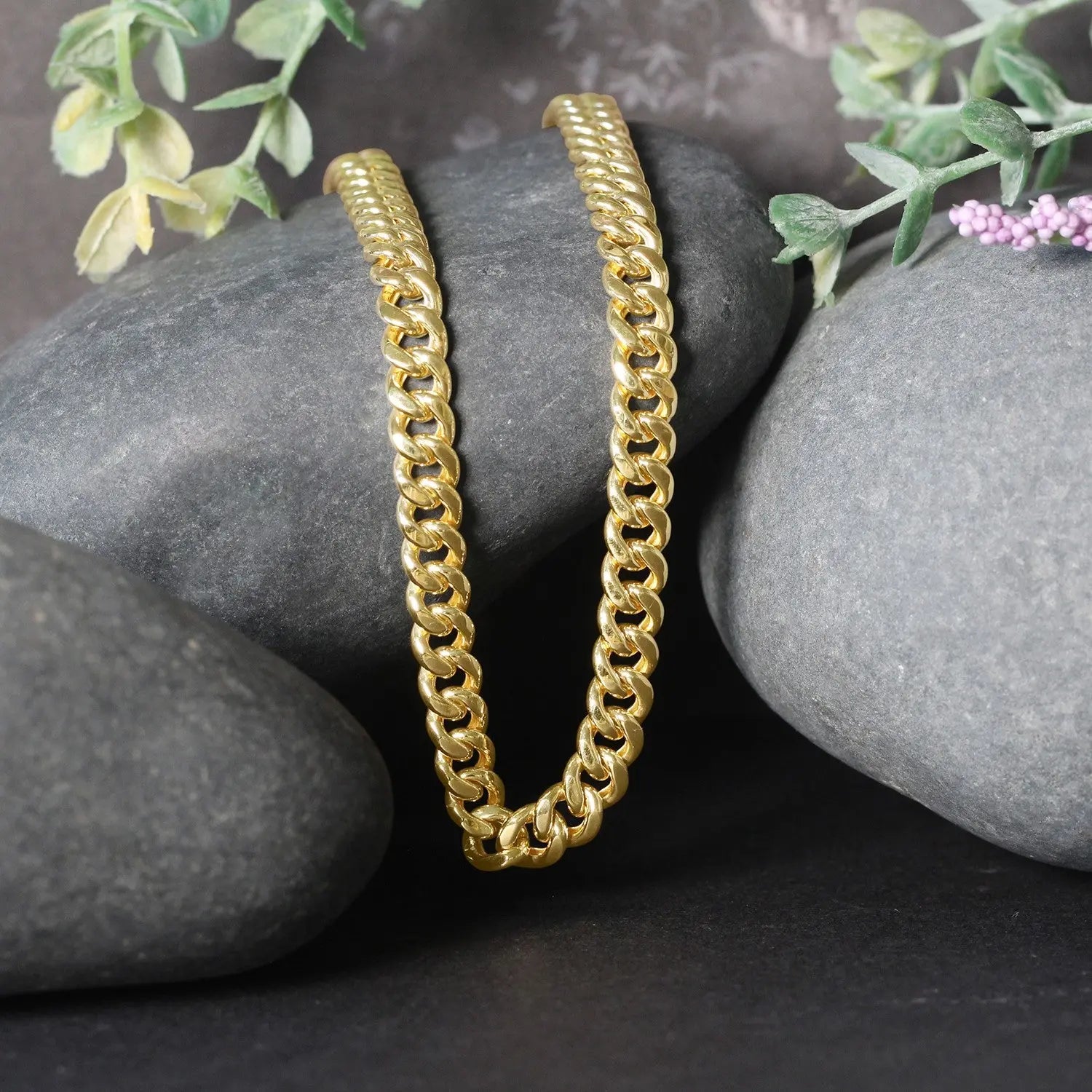 14k Yellow Gold Semi Solid Miami Cuban Chain (6.10 mm) RCJ Chains  CELESTIA LUXE JEWELLERS