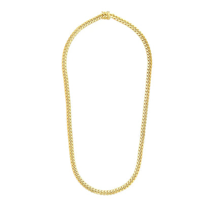 14k Yellow Gold Semi Solid Miami Cuban Chain (6.60 mm) RCJ Chains  CELESTIA LUXE JEWELLERS