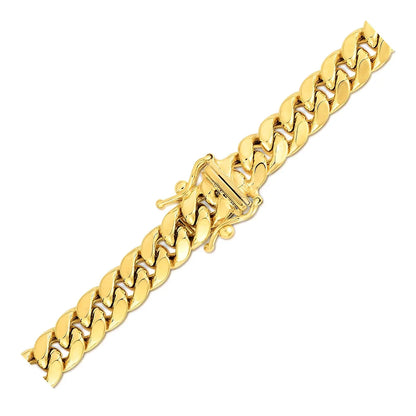 14k Yellow Gold Semi Solid Miami Cuban Chain (6.60 mm) RCJ Chains  CELESTIA LUXE JEWELLERS