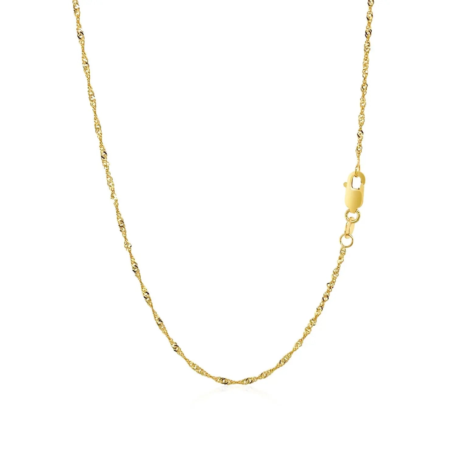 14k Yellow Gold Singapore Chain (1.30 mm) RCJ Chains  CELESTIA LUXE JEWELLERS