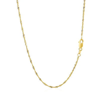 14k Yellow Gold Singapore Chain (1.30 mm) RCJ Chains  CELESTIA LUXE JEWELLERS