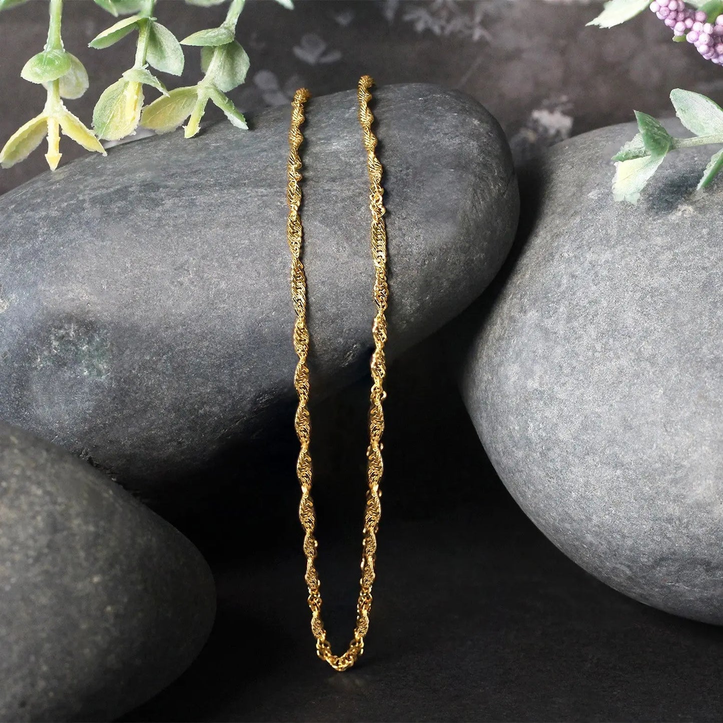 14k Yellow Gold Singapore Chain (1.80 mm) RCJ Chains  CELESTIA LUXE JEWELLERS