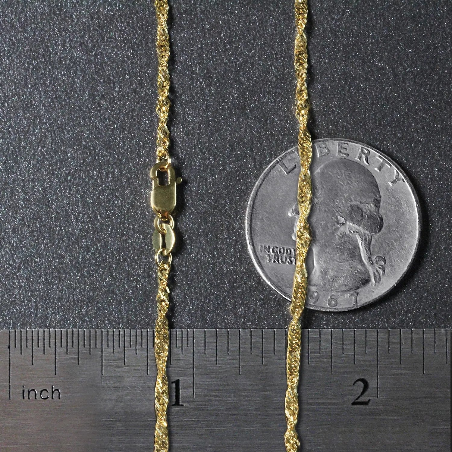 14k Yellow Gold Singapore Chain (1.80 mm) RCJ Chains  CELESTIA LUXE JEWELLERS