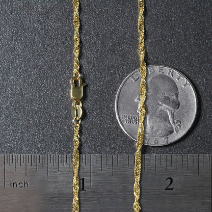 14k Yellow Gold Singapore Chain (1.80 mm) RCJ Chains  CELESTIA LUXE JEWELLERS