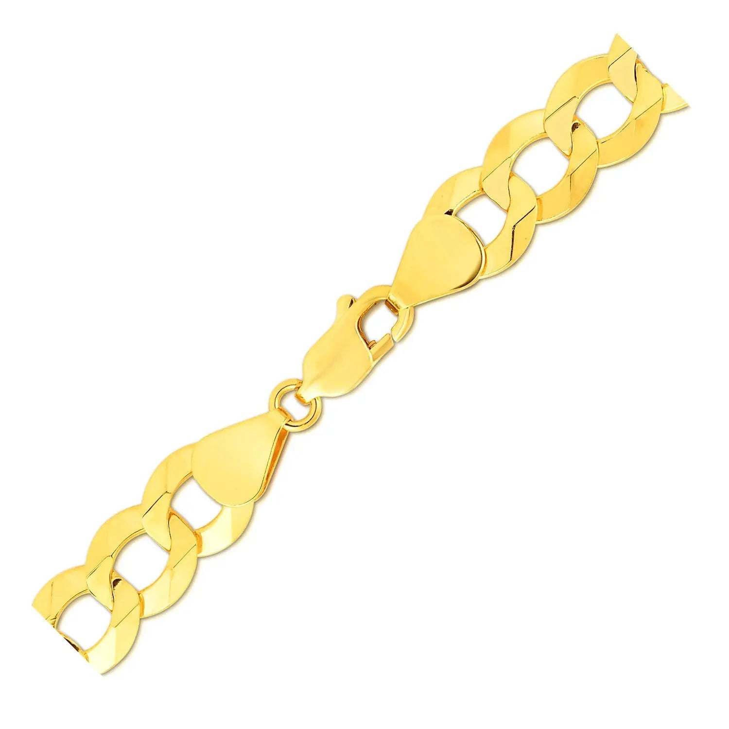 14k Yellow Gold Solid Curb Bracelet (10.00 mm) RCJ Bracelets  CELESTIA LUXE JEWELLERS