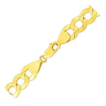 14k Yellow Gold Solid Curb Bracelet (10.00 mm) RCJ Bracelets  CELESTIA LUXE JEWELLERS