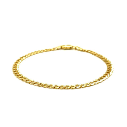 14k Yellow Gold Solid Curb Bracelet (3.60 mm) RCJ Bracelets  CELESTIA LUXE JEWELLERS