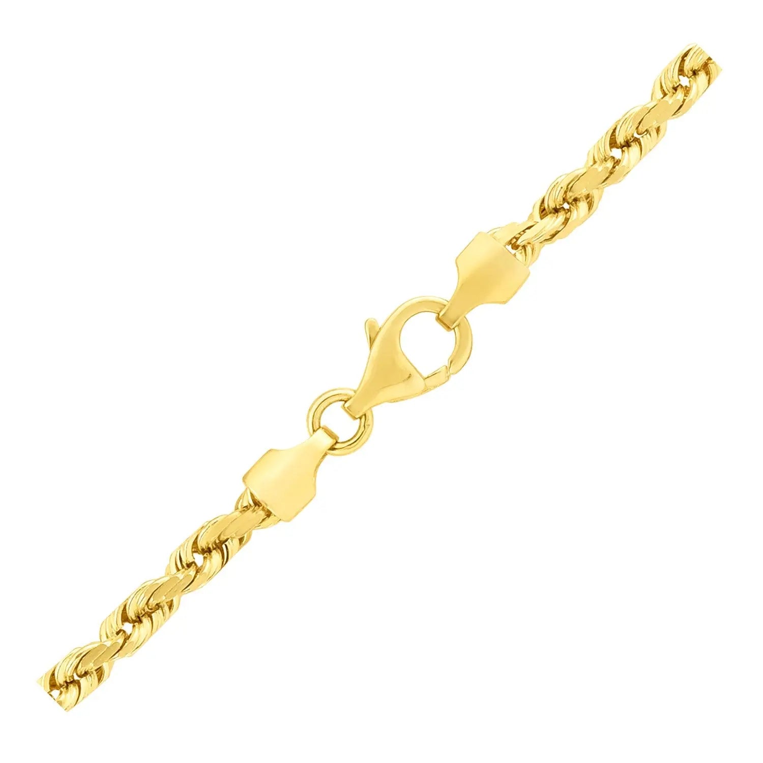 14k Yellow Gold Solid Diamond Cut Rope Bracelet (4.00 mm) RCJ Bracelets  CELESTIA LUXE JEWELLERS