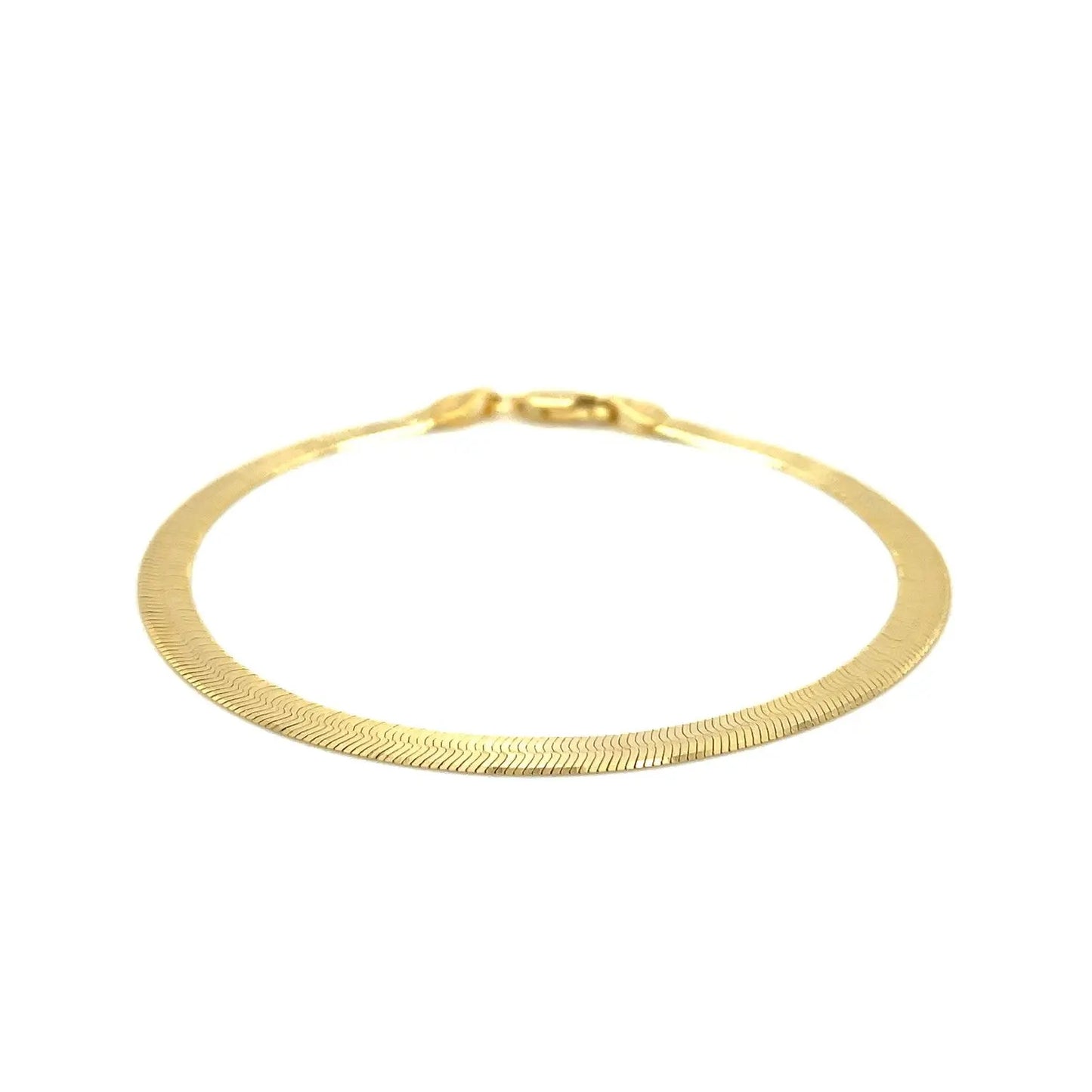 14k Yellow Gold Super Flex Herringbone Bracelet (3.80 mm) RCJ Bracelets  CELESTIA LUXE JEWELLERS