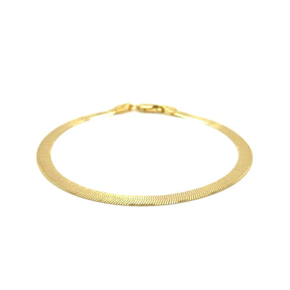 14k Yellow Gold Super Flex Herringbone Bracelet (3.80 mm) RCJ Bracelets  CELESTIA LUXE JEWELLERS