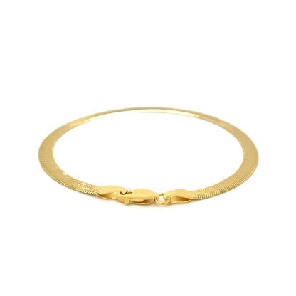 14k Yellow Gold Super Flex Herringbone Bracelet (3.80 mm) RCJ Bracelets  CELESTIA LUXE JEWELLERS