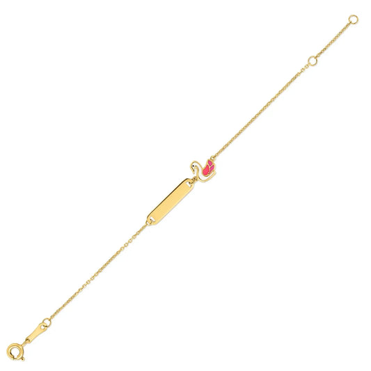 14k Yellow Gold Swan Childrens Bracelet (1.00 mm) RCJ Bracelets  CELESTIA LUXE JEWELLERS
