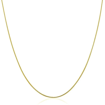 14k Yellow Gold Thin Motif Round Omega Necklace RCJ Necklaces  CELESTIA LUXE JEWELLERS