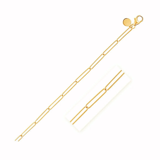 14k Yellow Gold Wire Paperclip Bracelet  (2.70 mm) RCJ Bracelets  CELESTIA LUXE JEWELLERS
