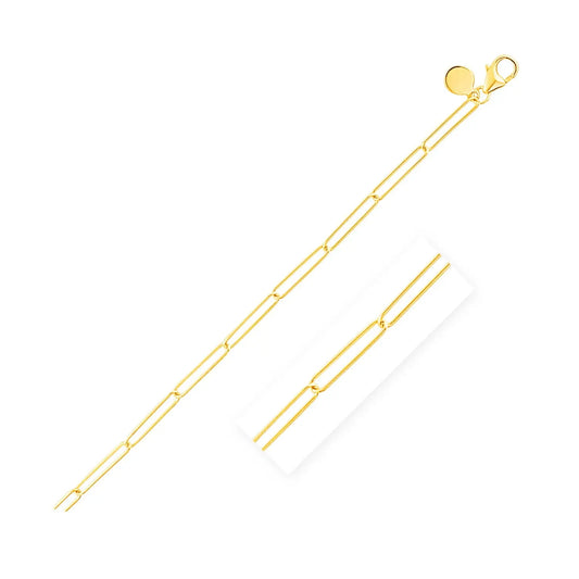 14k Yellow Gold Wire Paperclip Chain (2.7 mm) RCJ Chains  CELESTIA LUXE JEWELLERS