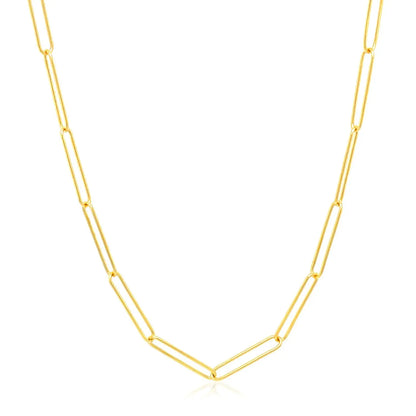 14k Yellow Gold Wire Paperclip Chain (2.7 mm) RCJ Chains  CELESTIA LUXE JEWELLERS