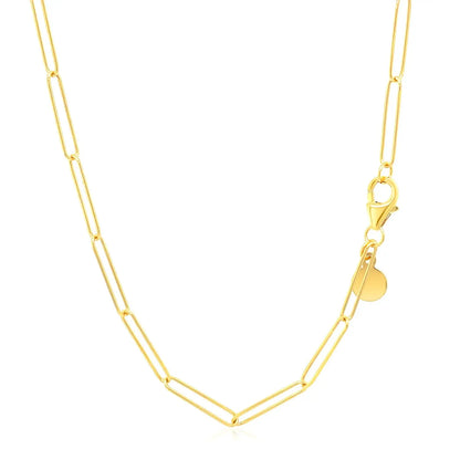 14k Yellow Gold Wire Paperclip Chain (2.7 mm) RCJ Chains  CELESTIA LUXE JEWELLERS