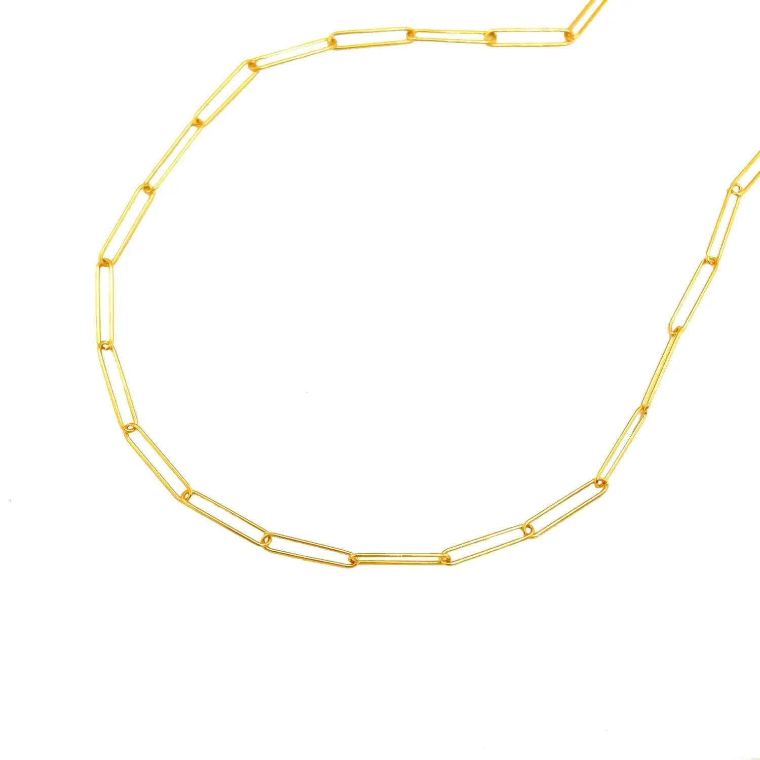 14k Yellow Gold Wire Paperclip Chain (2.7 mm) RCJ Chains  CELESTIA LUXE JEWELLERS