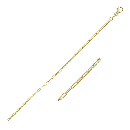 18K Yellow Gold Fine Paperclip Chain (1.50 mm) RCJ Chains  CELESTIA LUXE JEWELLERS