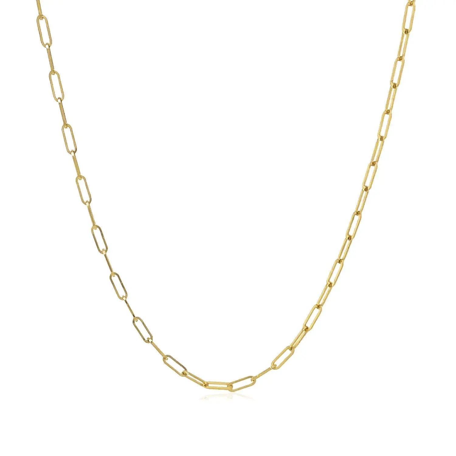 18K Yellow Gold Fine Paperclip Chain (1.50 mm) RCJ Chains  CELESTIA LUXE JEWELLERS