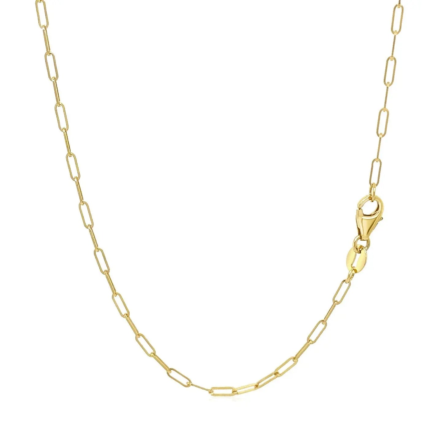 18K Yellow Gold Fine Paperclip Chain (1.50 mm) RCJ Chains  CELESTIA LUXE JEWELLERS