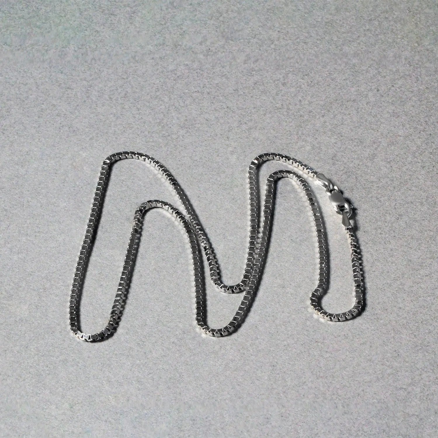 18k White Gold Classic Box Chain (1.40 mm) RCJ Chains  CELESTIA LUXE JEWELLERS