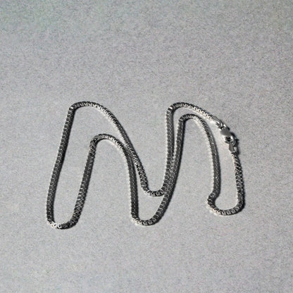 18k White Gold Classic Box Chain (1.40 mm) RCJ Chains  CELESTIA LUXE JEWELLERS